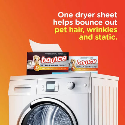 Bounce Pet Hair & Lint Guard Mega Dryer Sheets, Fresh Scent (210 ct.)