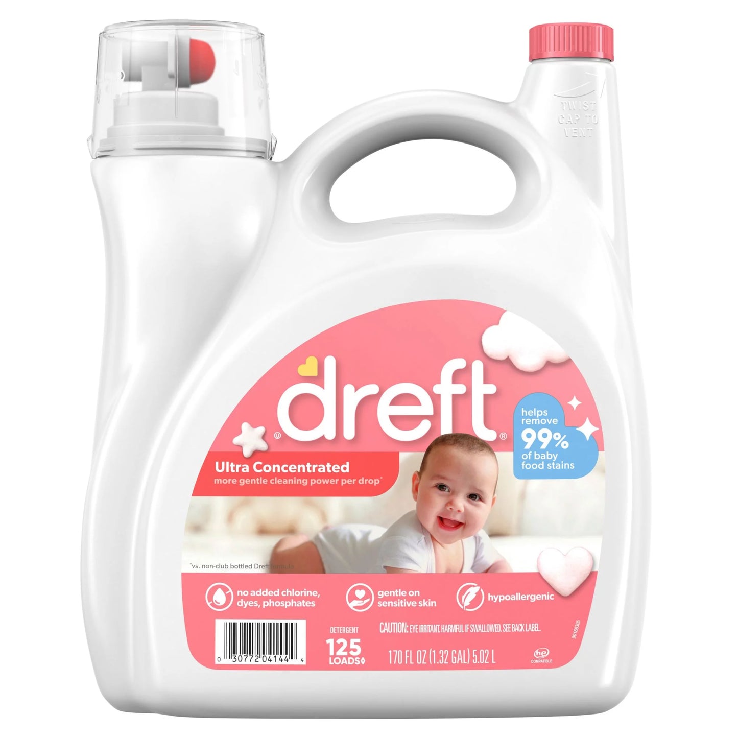 Dreft Ultra Concentrated Liquid Baby Laundry Detergent (125 Loads, 170 fl. oz.)