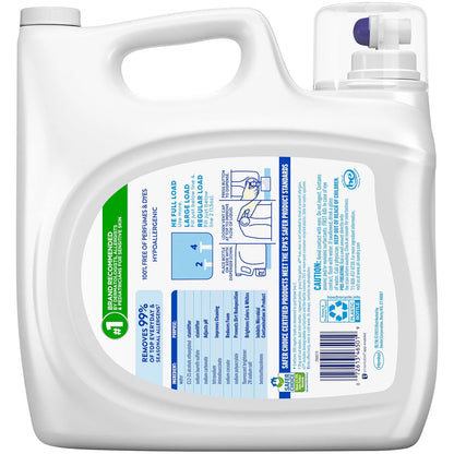 all Liquid Laundry Detergent Free Clear for Sensitive Skin (250 oz.,166 loads)